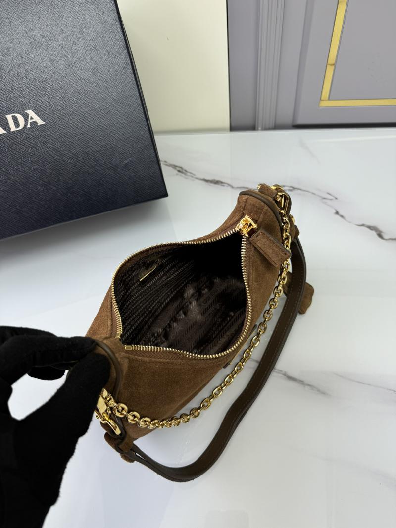 Prada Re-Edition Suede mini bag Brown 1BC204