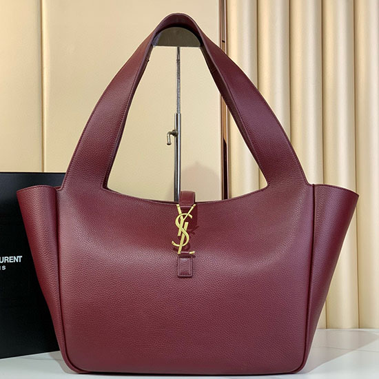 Saint Laurent Bea Tote Bag Burgundy 763435