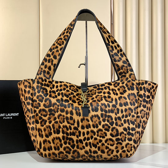 Saint Laurent Leopard Bea Tote Bag 763435