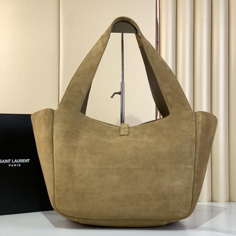 Saint Laurent Suede Bea Tote Bag 763435 Grey