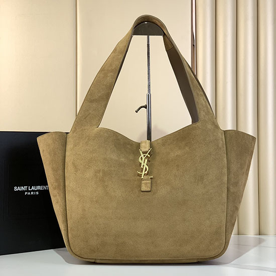 Saint Laurent Suede Bea Tote Bag 763435 Grey