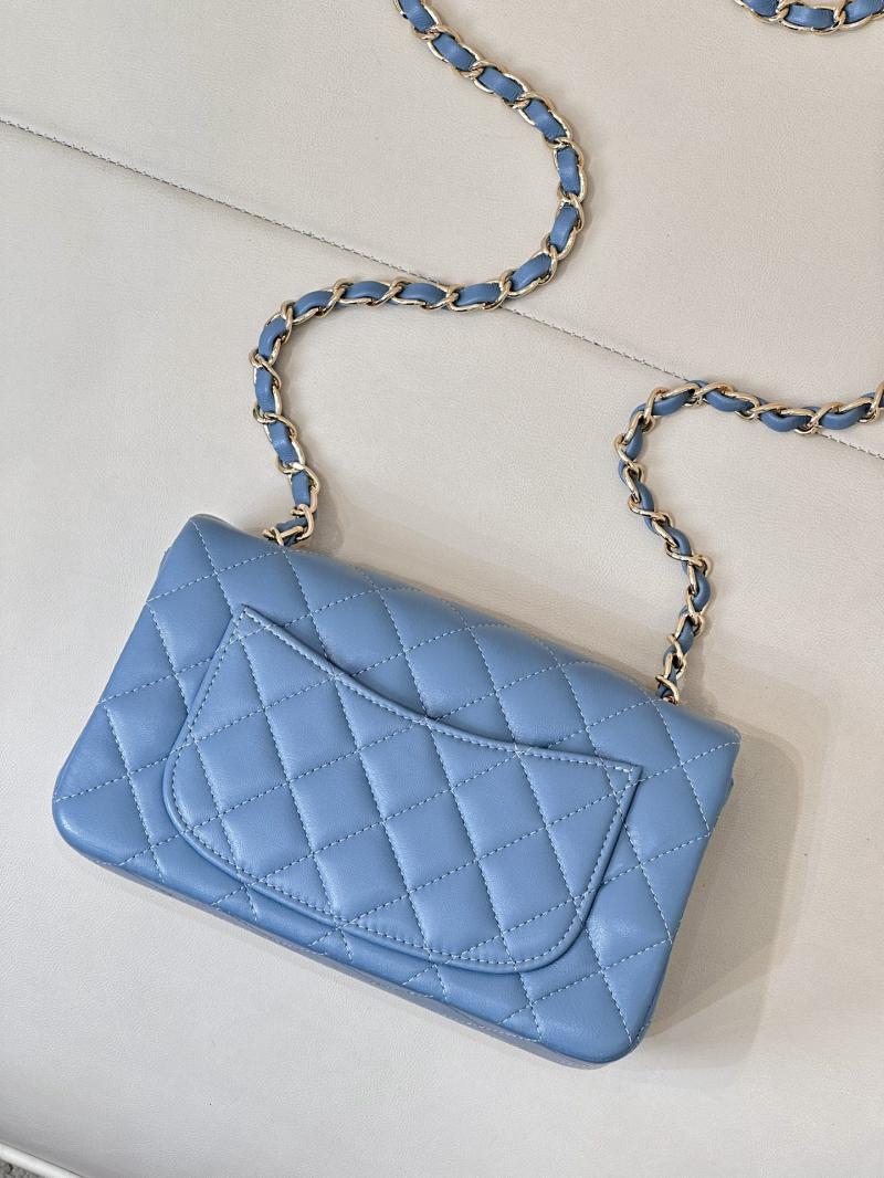 Small Chanel Lambskin Flap Bag A01116 Blue