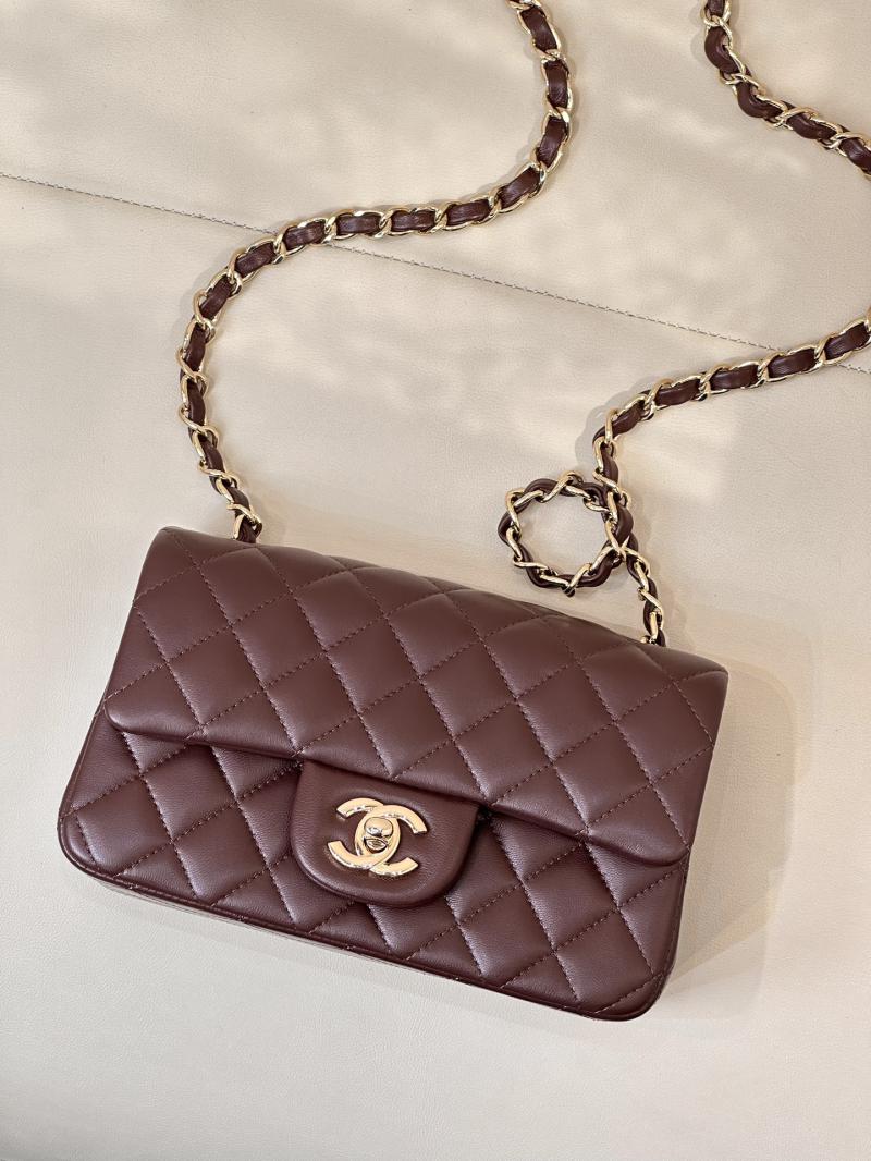 Small Chanel Lambskin Flap Bag A01116 Dark Burgundy