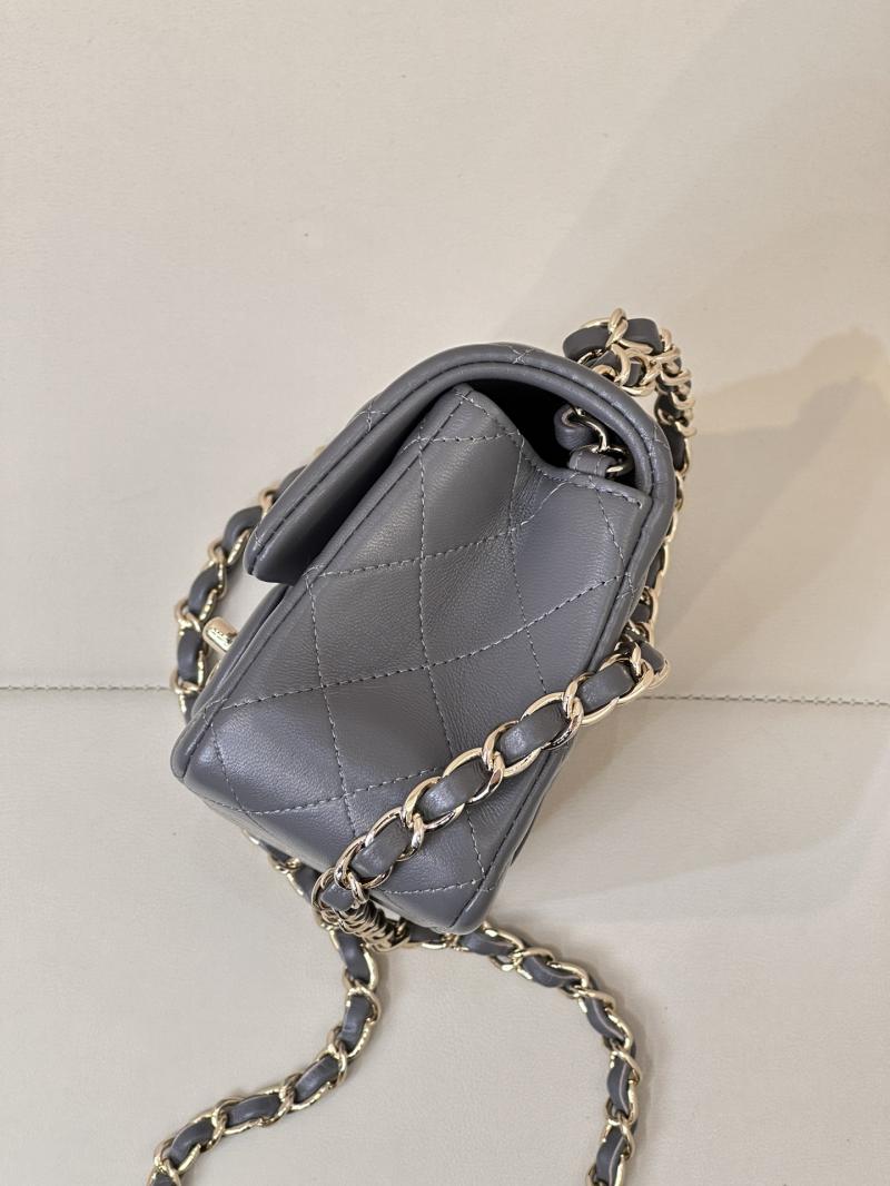 Small Chanel Lambskin Flap Bag A01116 Grey