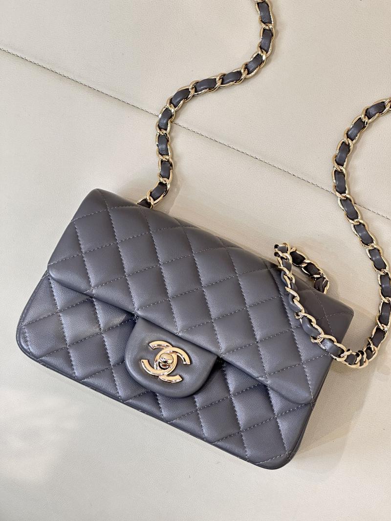 Small Chanel Lambskin Flap Bag A01116 Grey