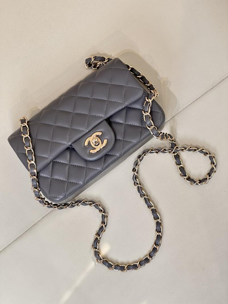 Small Chanel Lambskin Flap Bag A01116 Grey