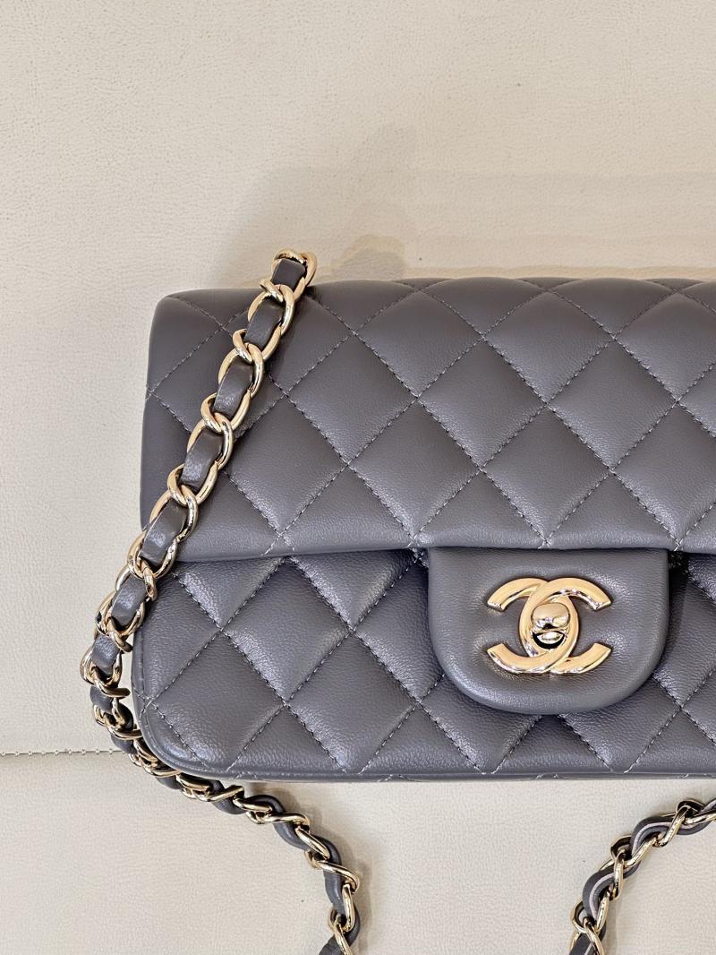 Small Chanel Lambskin Flap Bag A01116 Grey