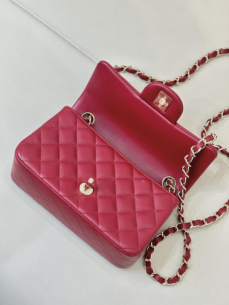 Small Chanel Lambskin Flap Bag A01116 Red