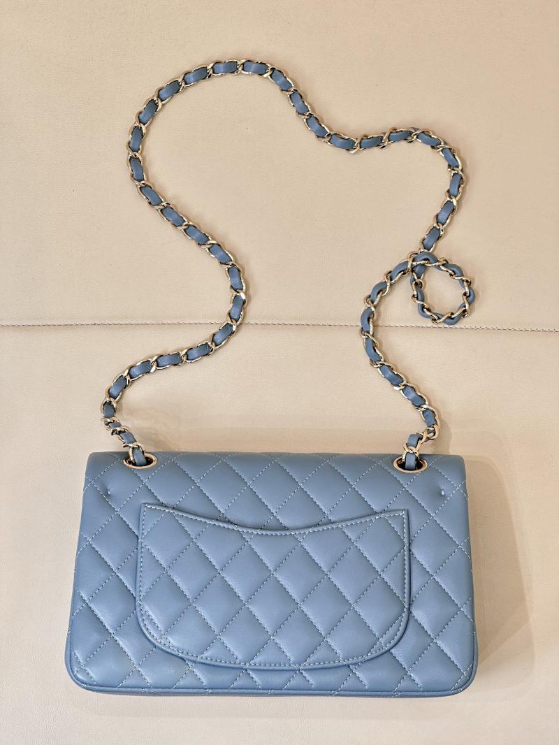 Small Chanel Lambskin Flap Bag A01117 Blue