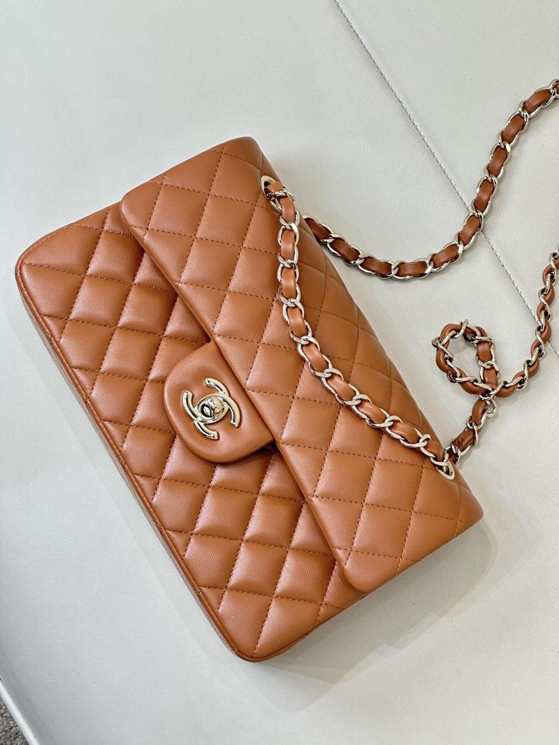 Small Chanel Lambskin Flap Bag A01117 Caramel