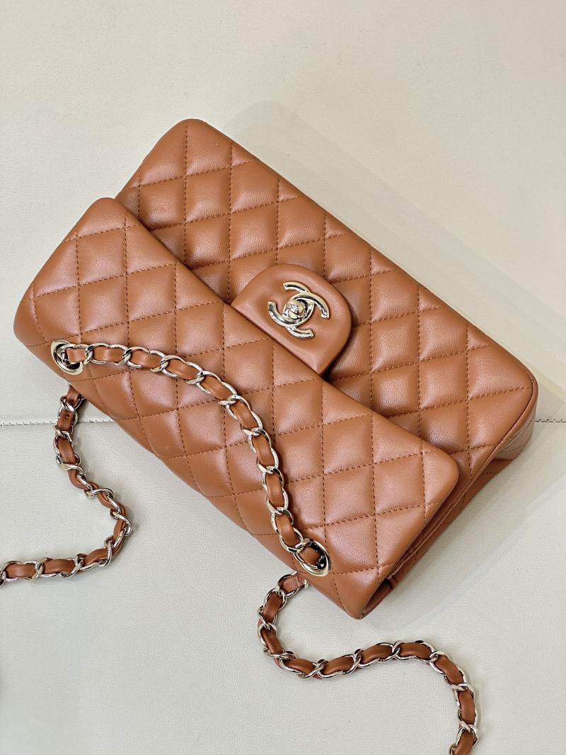 Small Chanel Lambskin Flap Bag A01117 Caramel