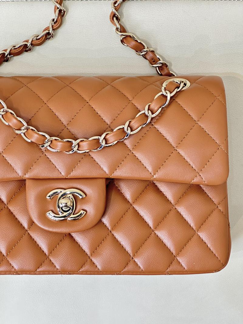 Small Chanel Lambskin Flap Bag A01117 Caramel