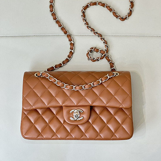 Small Chanel Lambskin Flap Bag A01117 Caramel