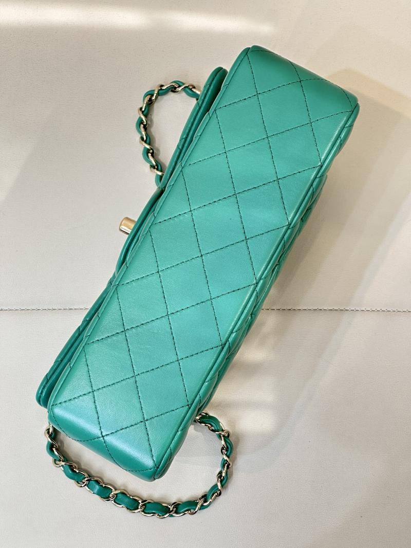 Small Chanel Lambskin Flap Bag A01117 Green