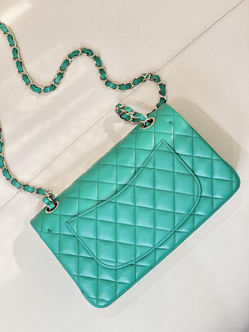 Small Chanel Lambskin Flap Bag A01117 Green