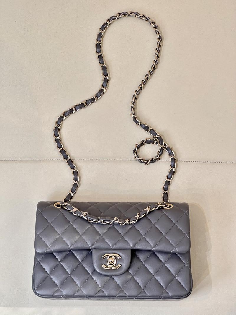 Small Chanel Lambskin Flap Bag A01117 Grey