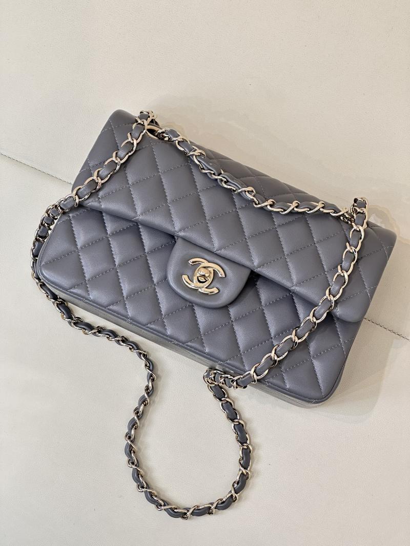 Small Chanel Lambskin Flap Bag A01117 Grey