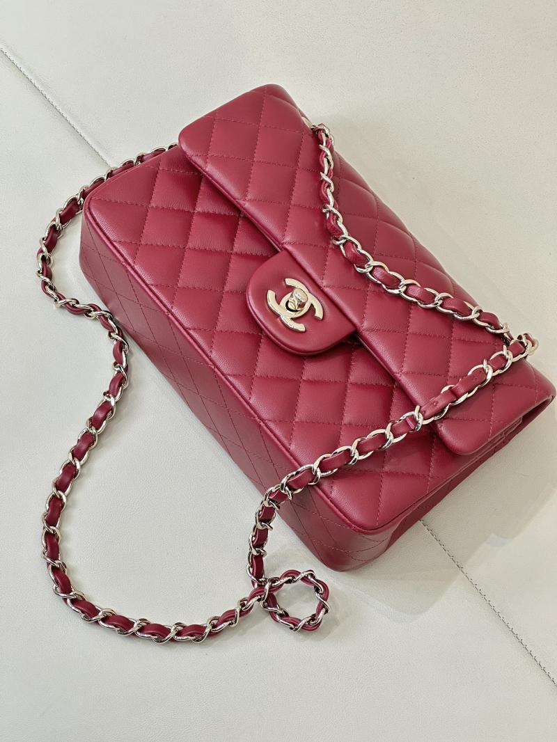 Small Chanel Lambskin Flap Bag A01117 Red