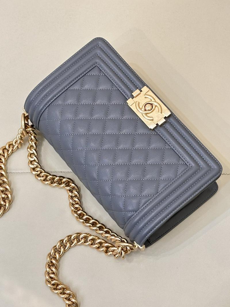 Boy Chanel Handbag A67086 Gray Blue