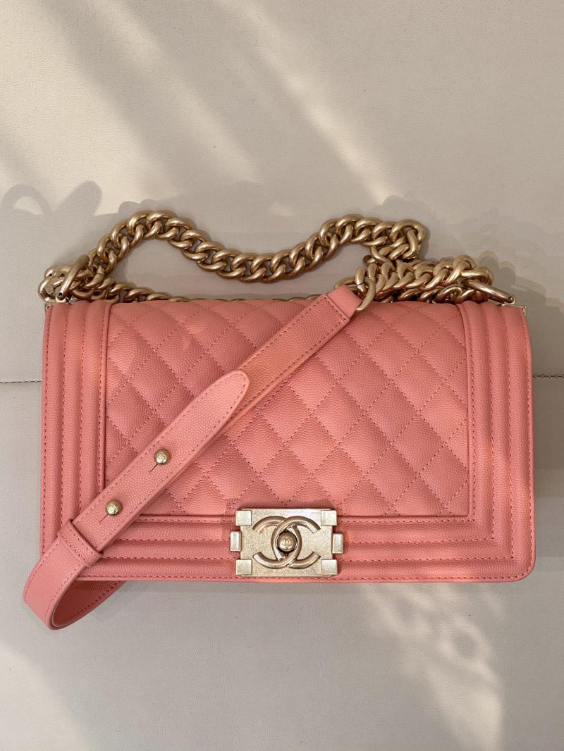 Boy Chanel Handbag A67086 Peach Pink