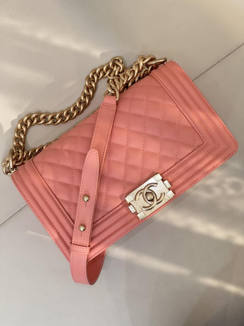 Boy Chanel Handbag A67086 Peach Pink