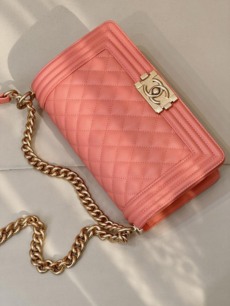 Boy Chanel Handbag A67086 Peach Pink