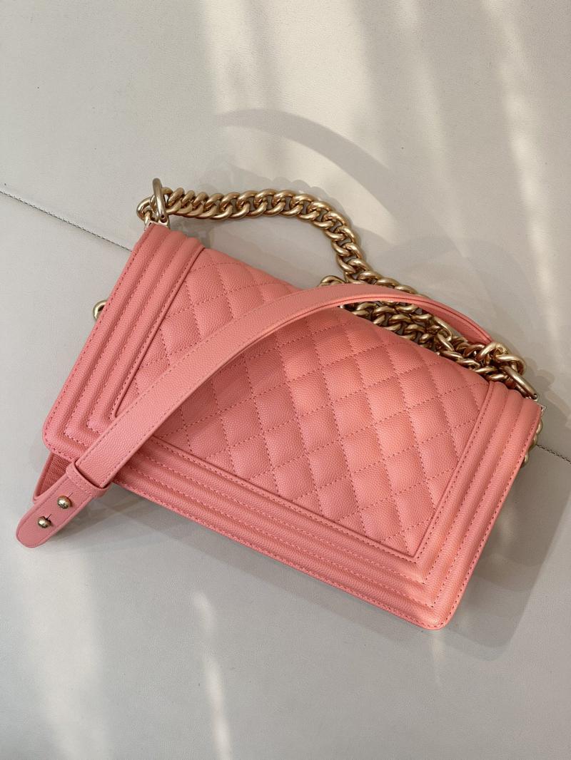 Boy Chanel Handbag A67086 Peach Pink