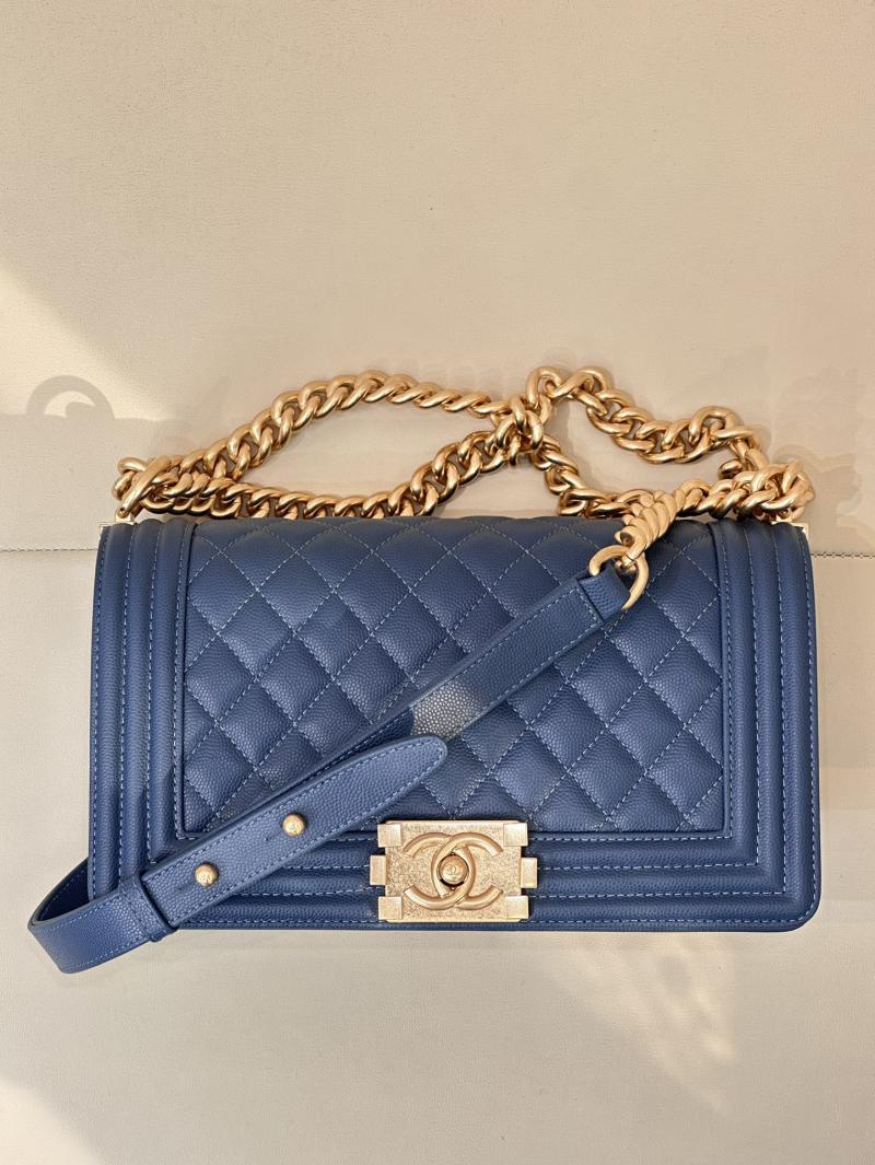 Boy Chanel Handbag A67086 Peacock Blue