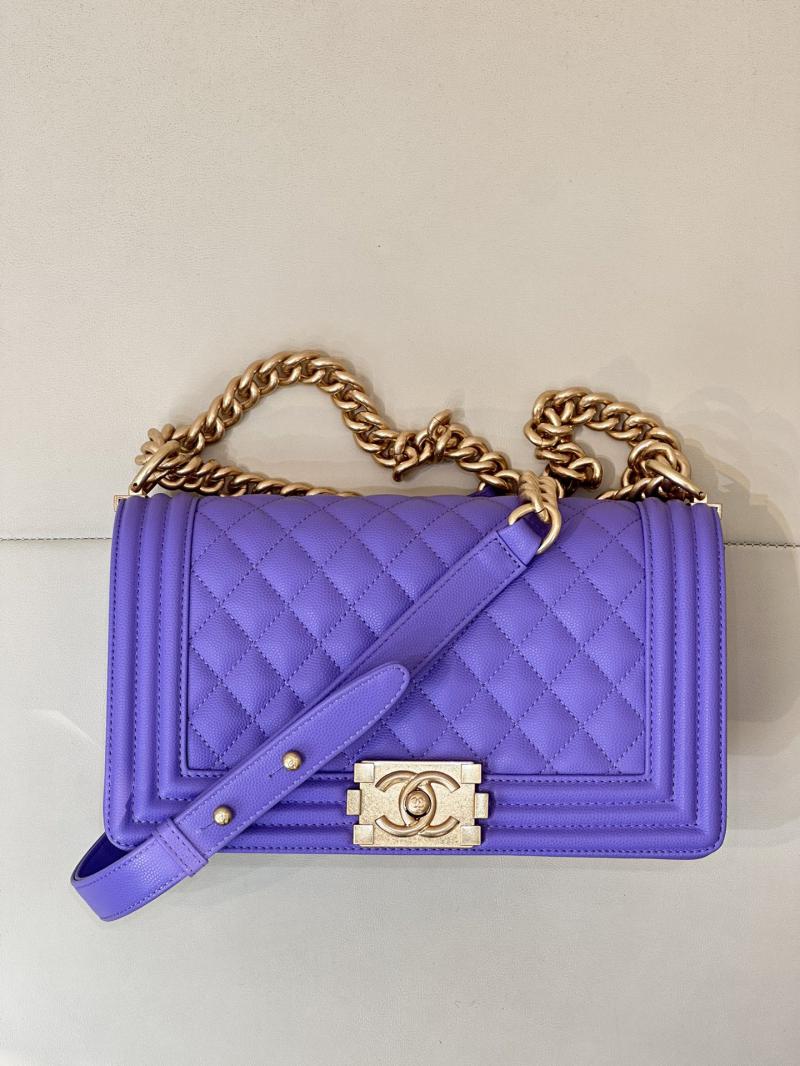 Boy Chanel Handbag A67086 Purple