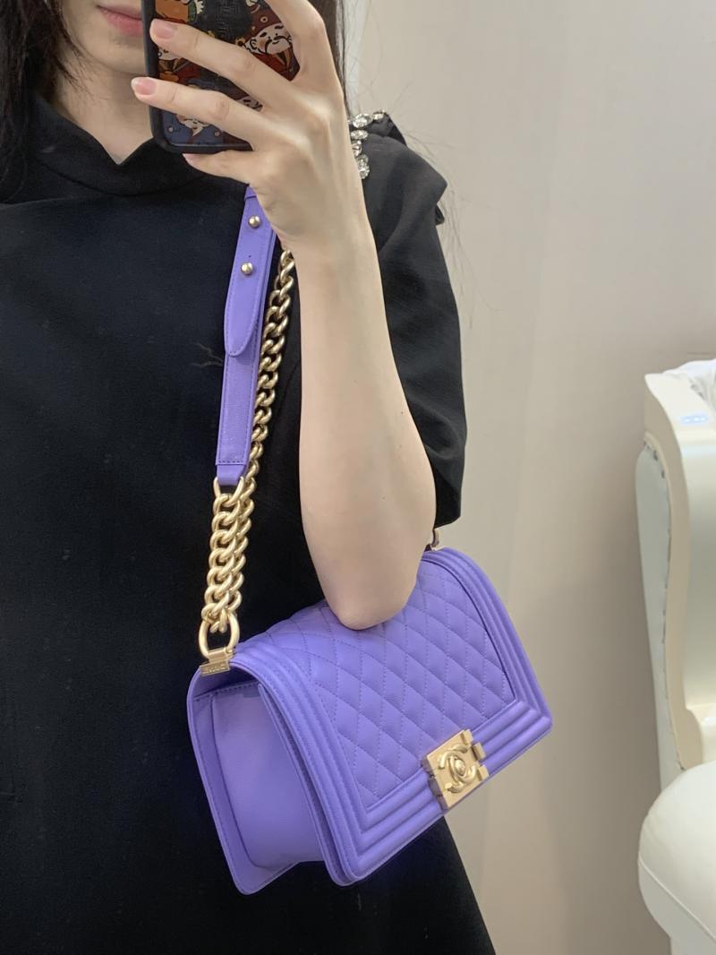 Boy Chanel Handbag A67086 Purple