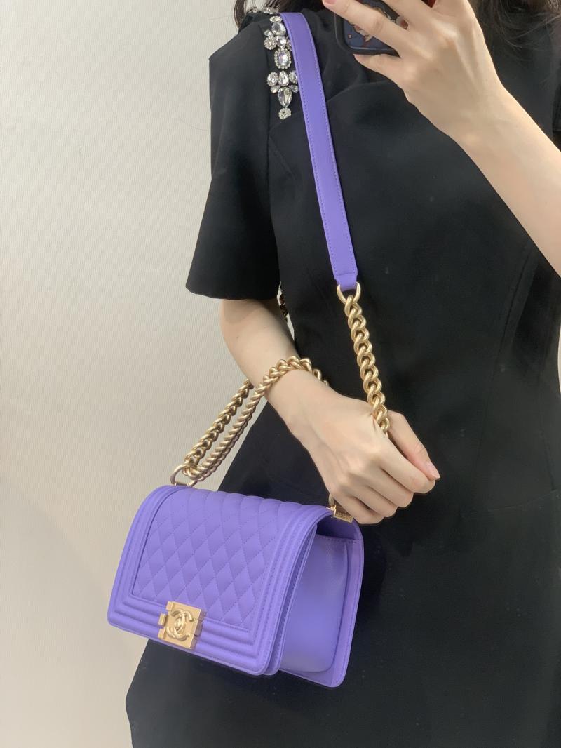 Boy Chanel Handbag A67086 Purple