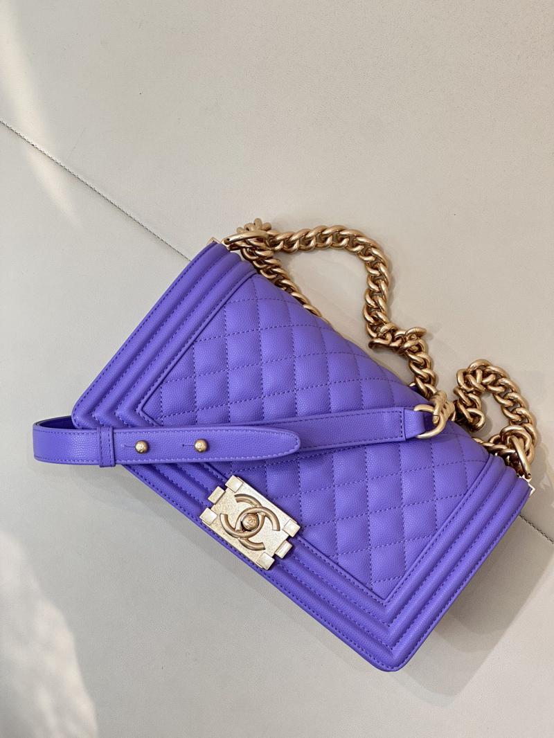 Boy Chanel Handbag A67086 Purple