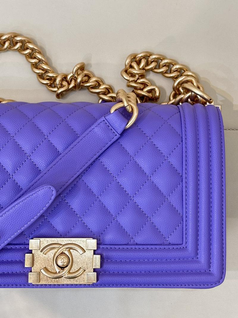 Boy Chanel Handbag A67086 Purple