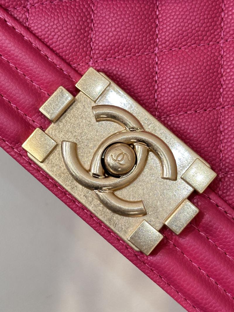 Boy Chanel Handbag A67086 Raspberry Red