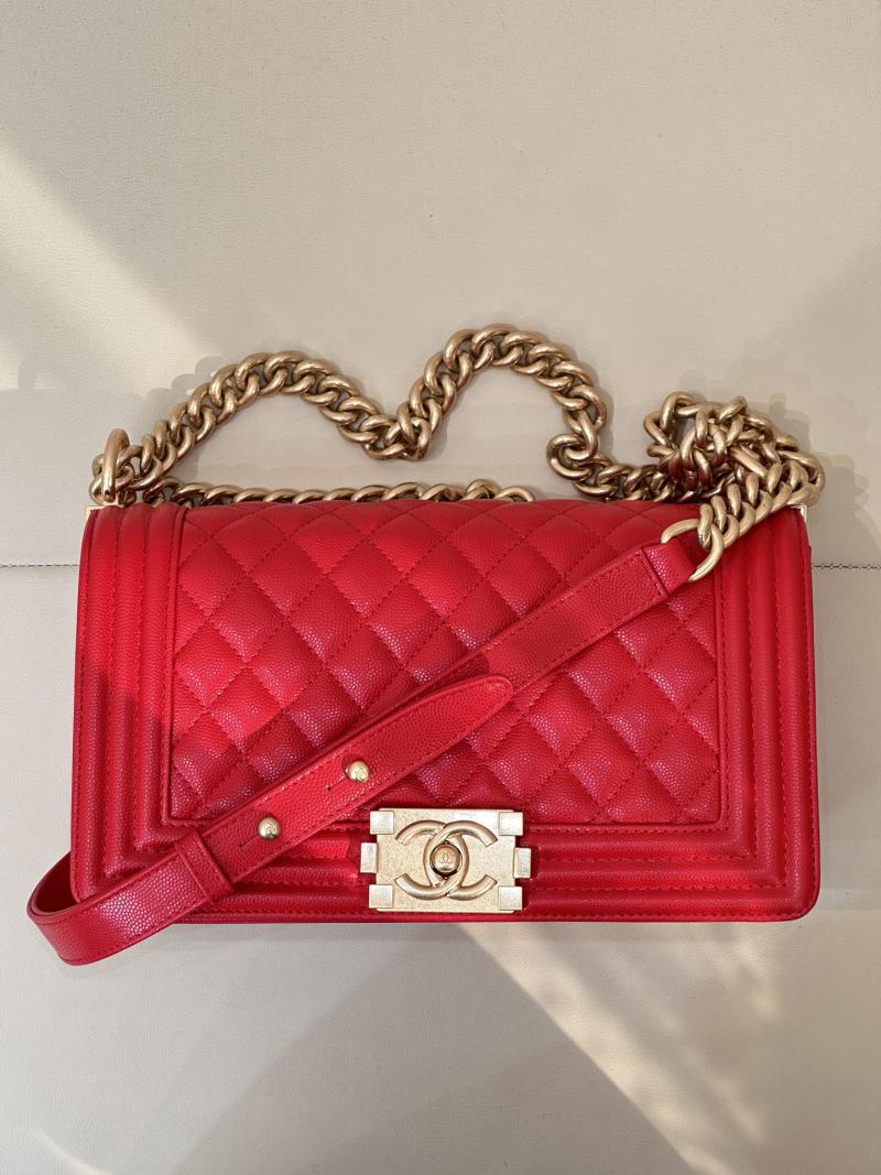 Boy Chanel Handbag A67086 Red