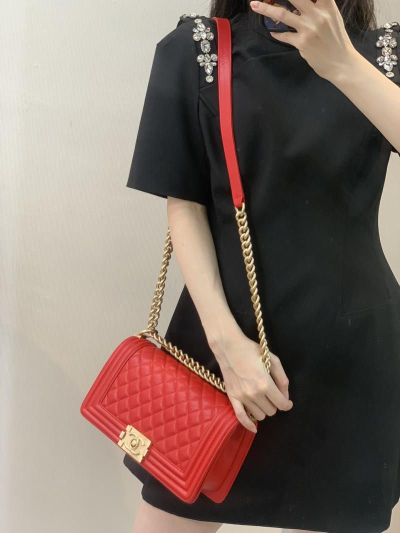 Boy Chanel Handbag A67086 Red