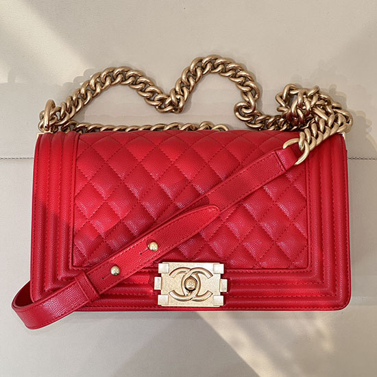 Boy Chanel Handbag A67086 Red