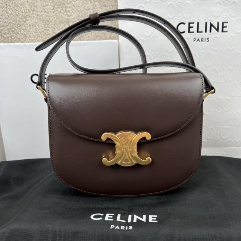 Celine Teen Besace Triomphe Coffee C35022