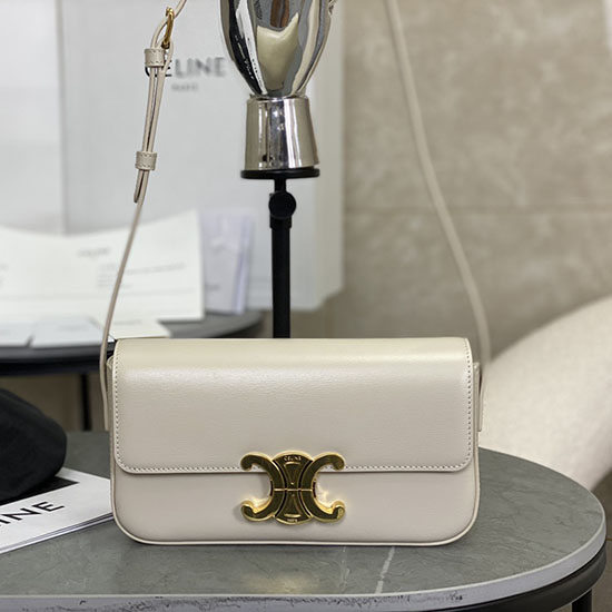 Celine Triomphe Shoulder Bag C35029 Off-White