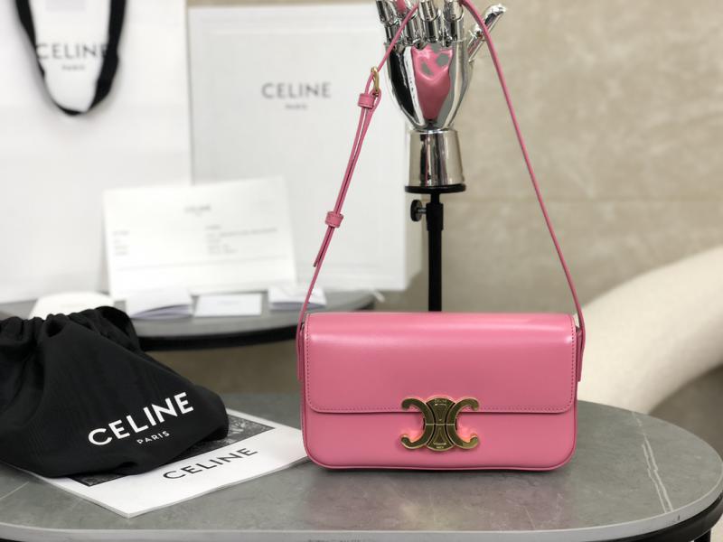 Celine Triomphe Shoulder Bag C35029 Peach