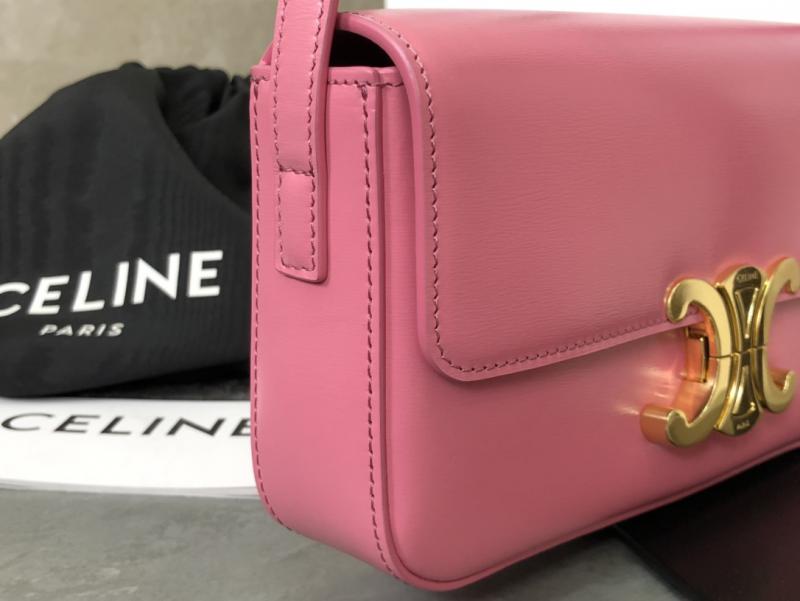 Celine Triomphe Shoulder Bag C35029 Peach