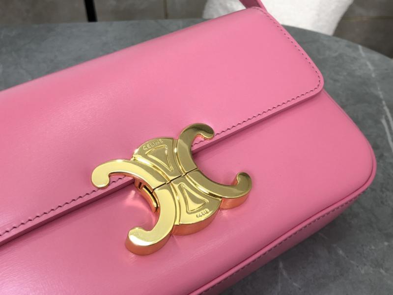 Celine Triomphe Shoulder Bag C35029 Peach