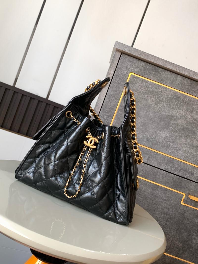 Chanel Calfskin Hobo Bag Black A99442