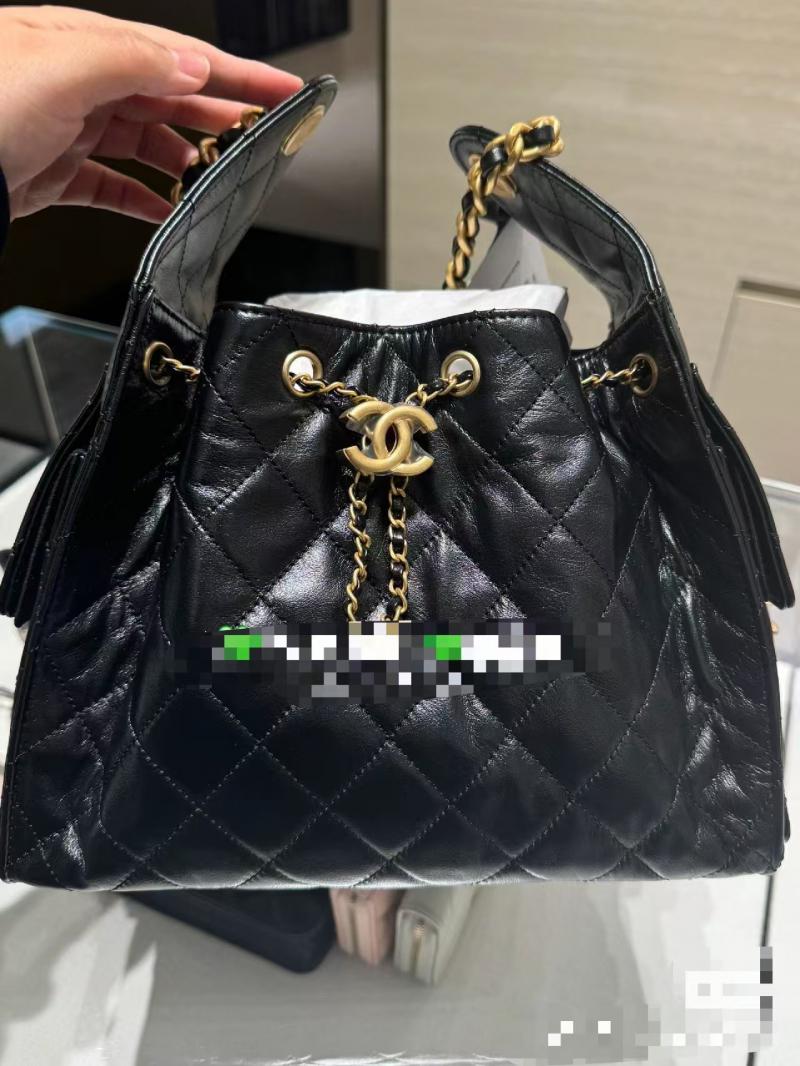 Chanel Calfskin Hobo Bag Black A99442