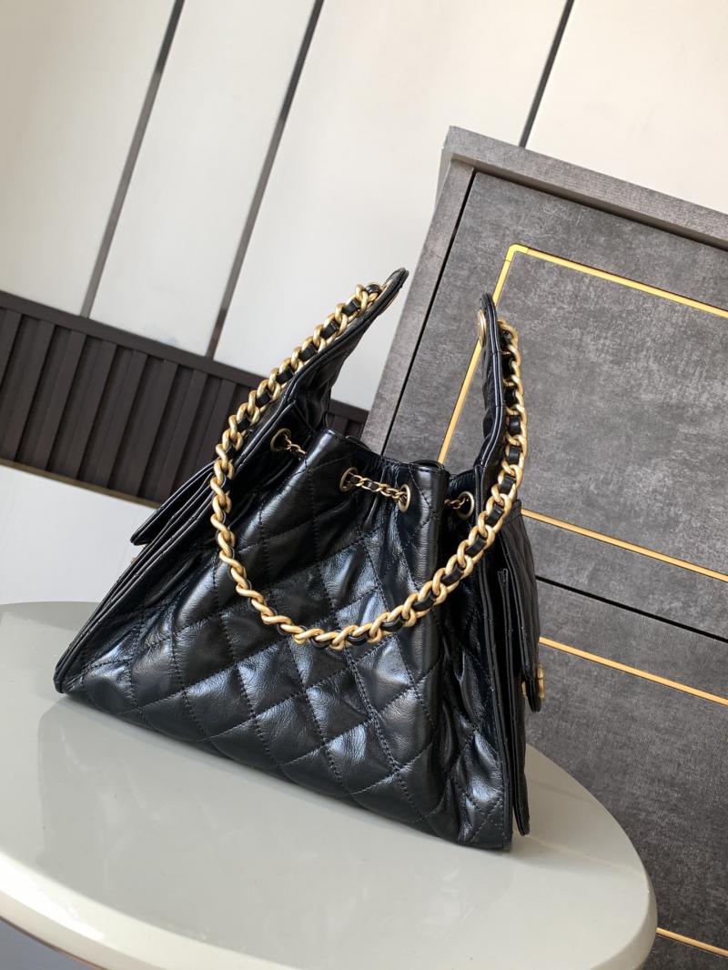 Chanel Calfskin Hobo Bag Black A99442