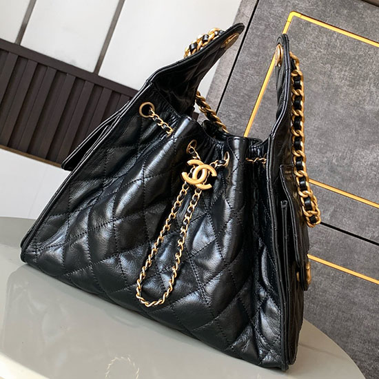 Chanel Calfskin Hobo Bag Black A99442