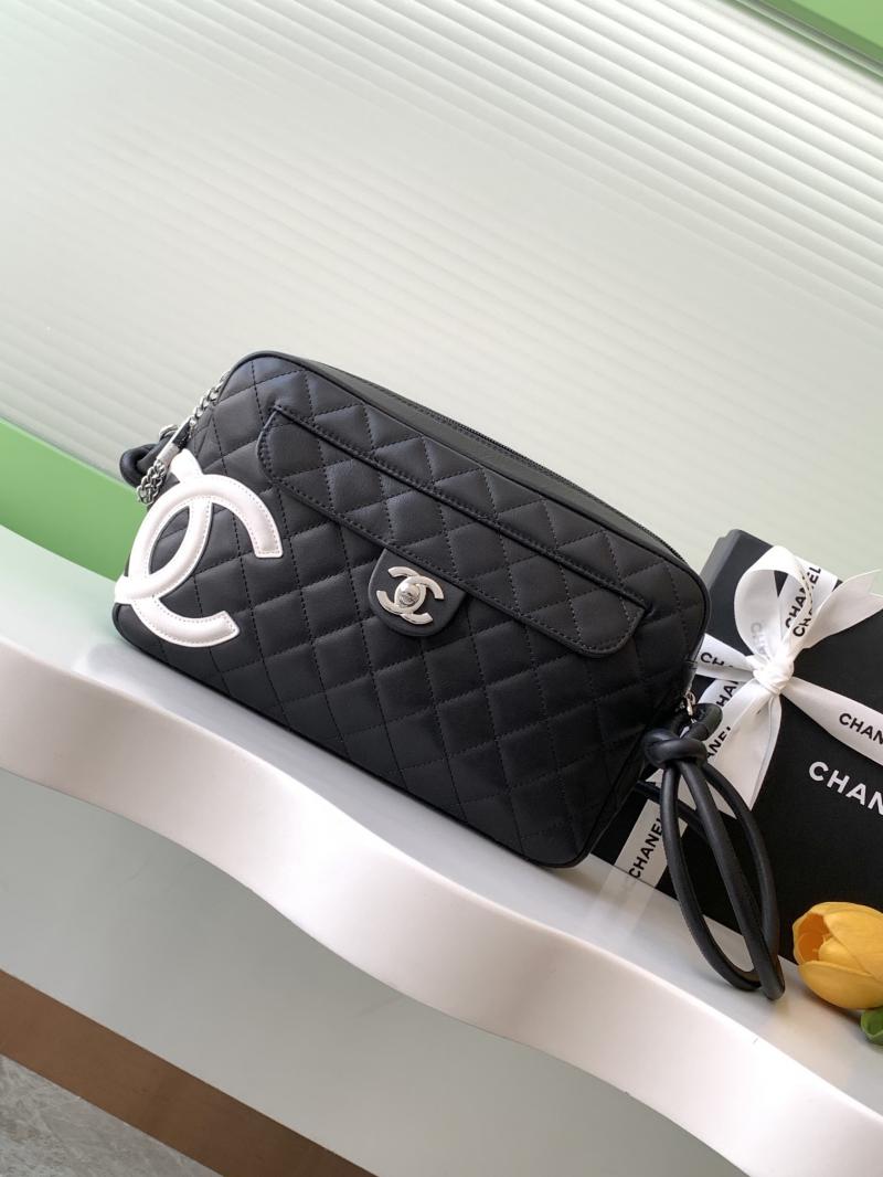 Chanel Calfskin Quilted Cambon Camera Case Black AS6326