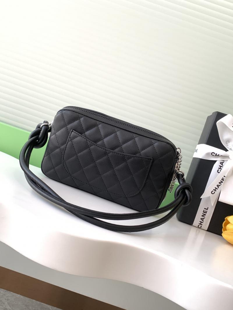 Chanel Calfskin Quilted Cambon Pochette Black AS6328