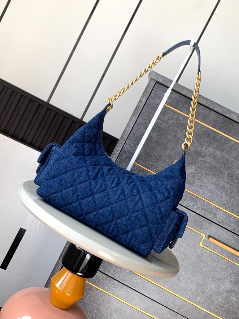 Chanel Denim Maxi Hobo Bag AS5302 Dark Blue