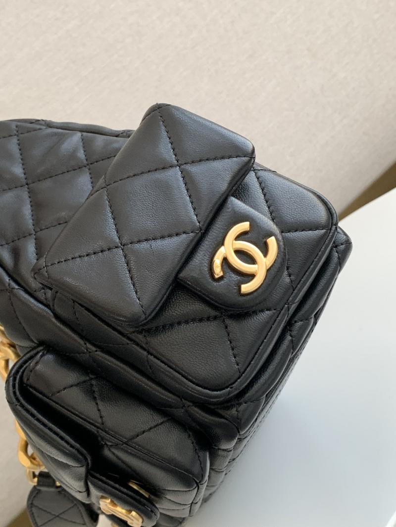 Chanel Lambskin Hobo Bag Black AS5339